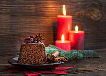 French Cotillon Christmas Chocolate Cake