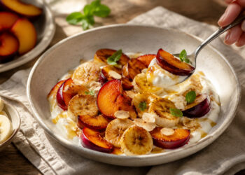 Plum and Banana Dessert