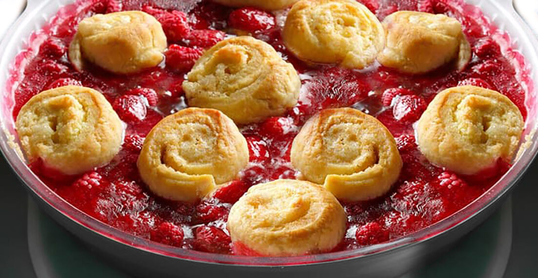 Lemon Whirligigs with Raspberries