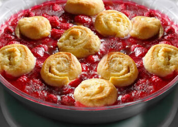 Lemon Whirligigs with Raspberries