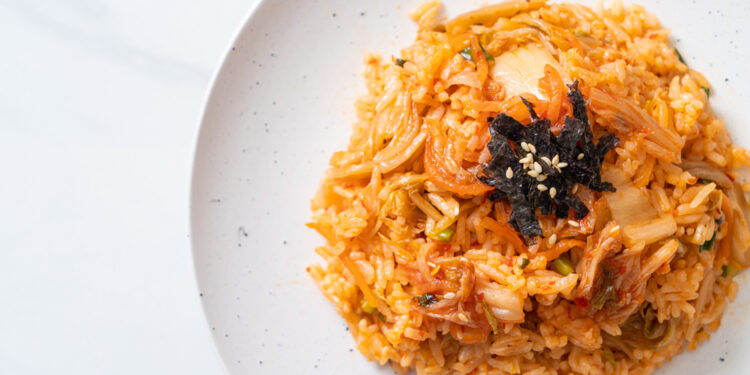 Vegan Korean Kimchi Fried Rice