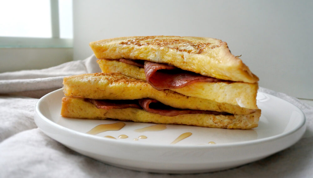 French Egg and Bacon Sandwich