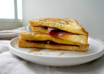 French Egg and Bacon Sandwich