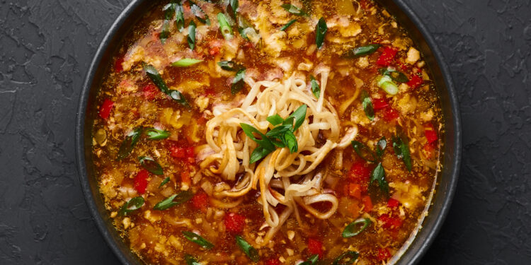 Shredded veg miso soup