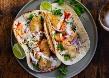 Beer battered fish tacos