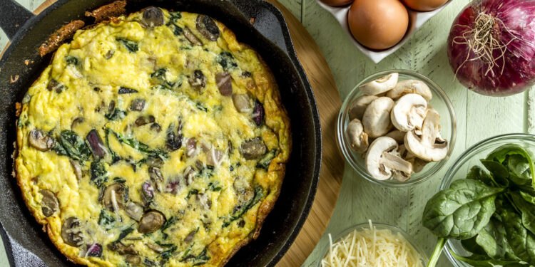 Mushroom Spinach Omelet