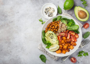 Vegetarian Sheet Pan Dinner with Chickpeas and Veggies