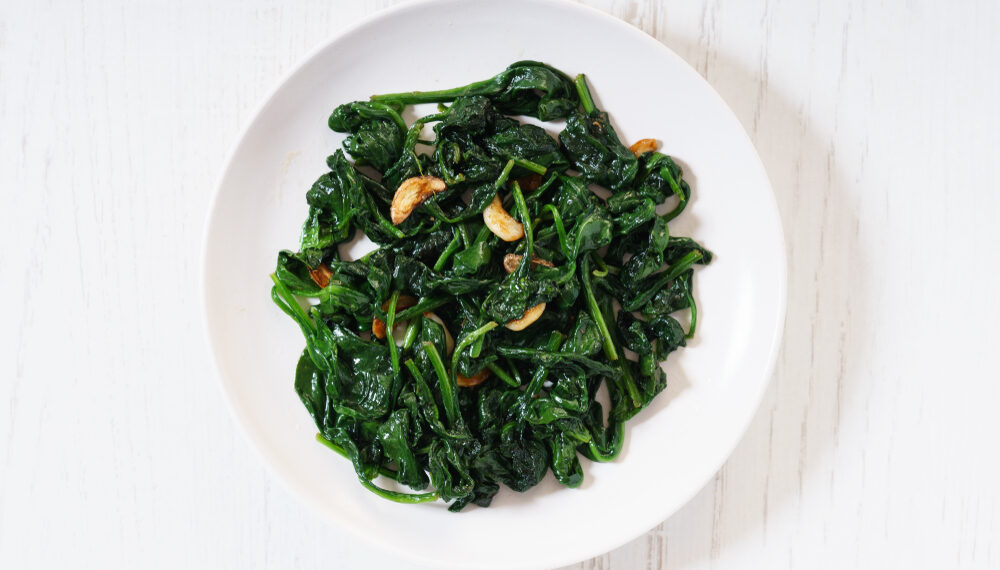 Garlic-Sesame Sauteed Spinach