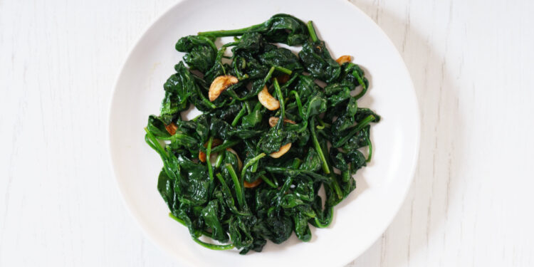 Garlic-Sesame Sauteed Spinach