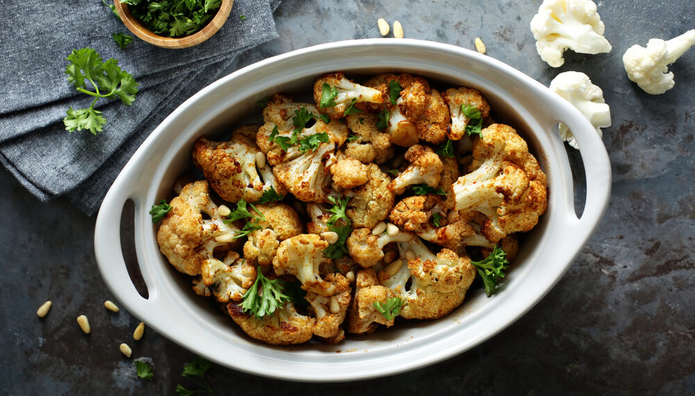 Roasted Cauliflower, Raisins & Capers