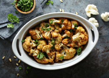 Roasted Cauliflower, Raisins & Capers