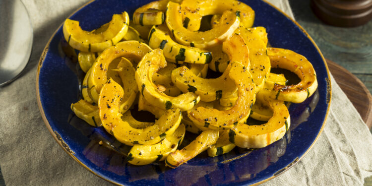 Roasted Delicata Squash with Apples