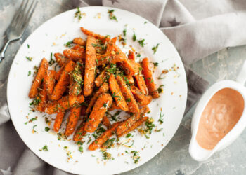 Air Fryer Sweet and Spicy Roasted Carrots