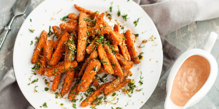 Air Fryer Sweet and Spicy Roasted Carrots