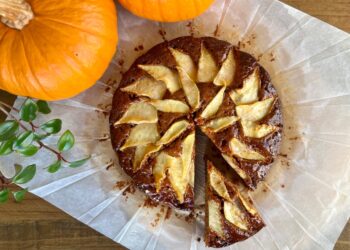 Pear Spice Upside-Down Vegan Cake