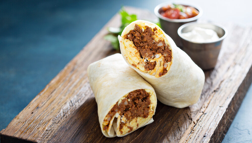 Sweet Potato and Chorizo Breakfast Burritos