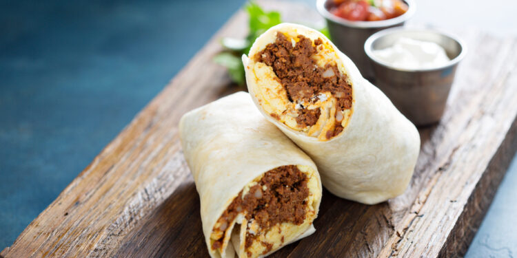 Sweet Potato and Chorizo Breakfast Burritos