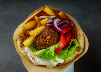 Roasted Vegetable Baked Falafel Sandwiches