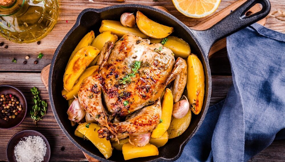 Skillet Lemon-Herb Chicken and Potatoes
