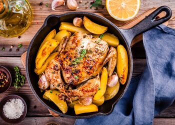 Skillet Lemon-Herb Chicken and Potatoes