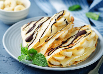 Banana Crepes with Chocolate