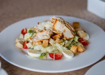 Kale Caesar Salad with Grilled Chicken