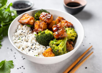 Sheet Pan Crispy Teriyaki Tofu and Broccoli