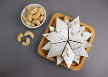 Kaju katli, cashew fudge slices recipe