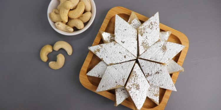 Kaju katli, cashew fudge slices recipe