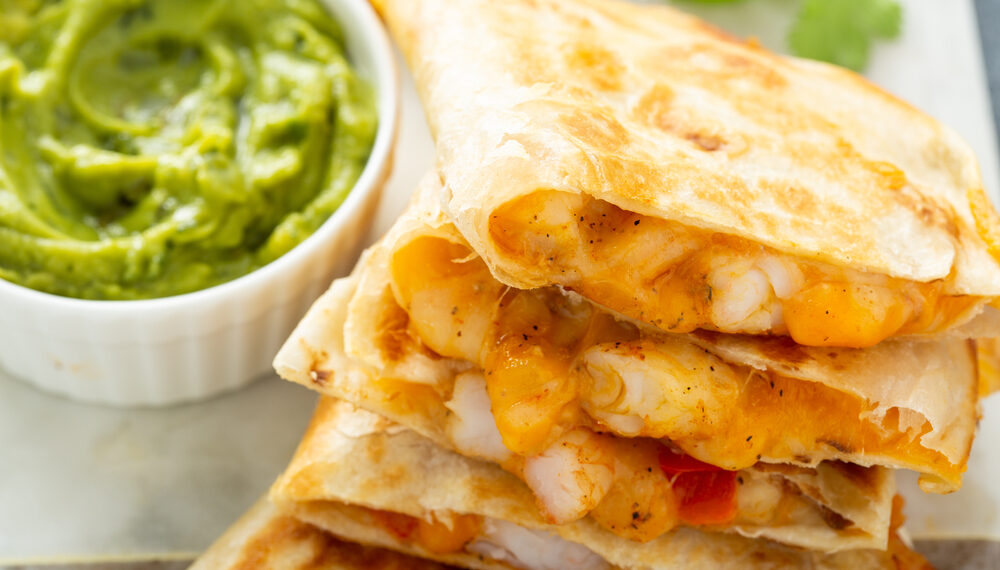 Old Bay Shrimp Quesadillas