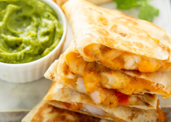 Old Bay Shrimp Quesadillas