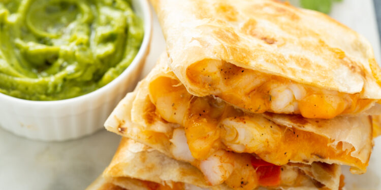 Old Bay Shrimp Quesadillas