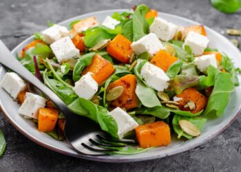 Roasted Butternut Squash and Spinach
