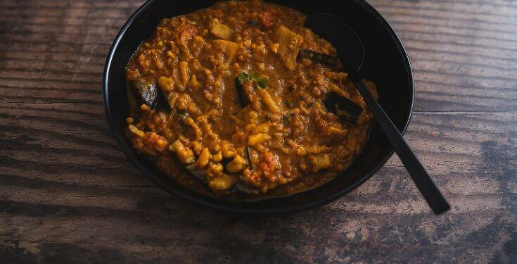 Vegan Coconut-Lentil Curry with Sweet Potatoes