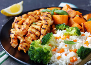 Grilled Chicken & Veggies Over Rice