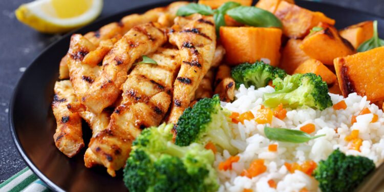 Grilled Chicken & Veggies Over Rice