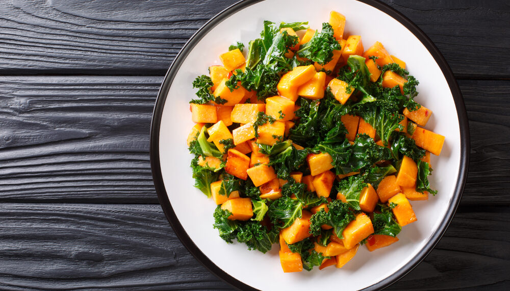 Roasted Sweet Potato and Kale Salad