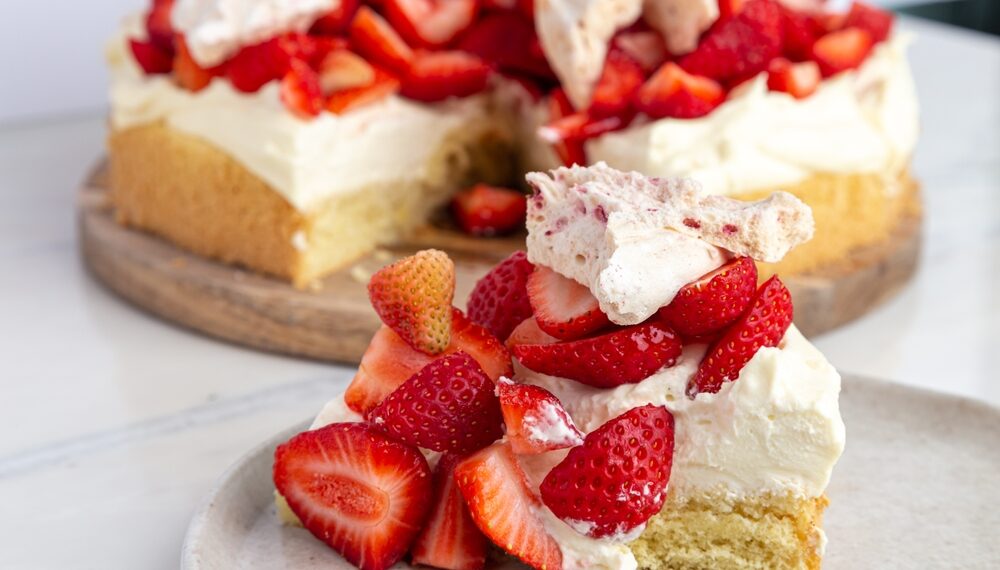 Strawberry Angel Food Dessert