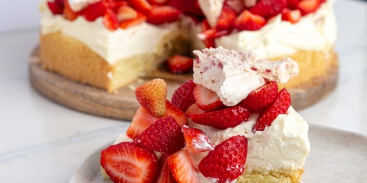 Strawberry Angel Food Dessert