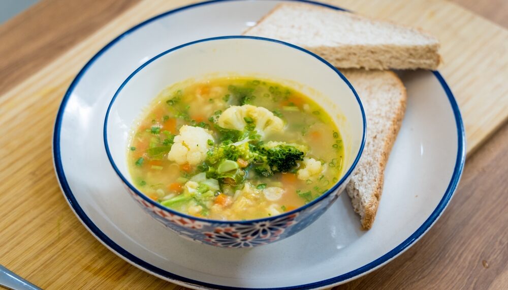 Creamy Curry Cauliflower and Broccoli Soup