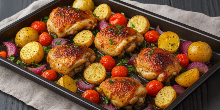 Mediterranean Chicken Sheet Pan