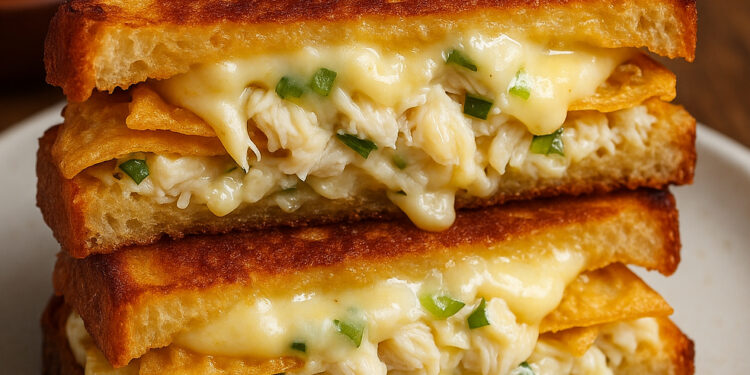 Wonton Crab Grilled Cheese