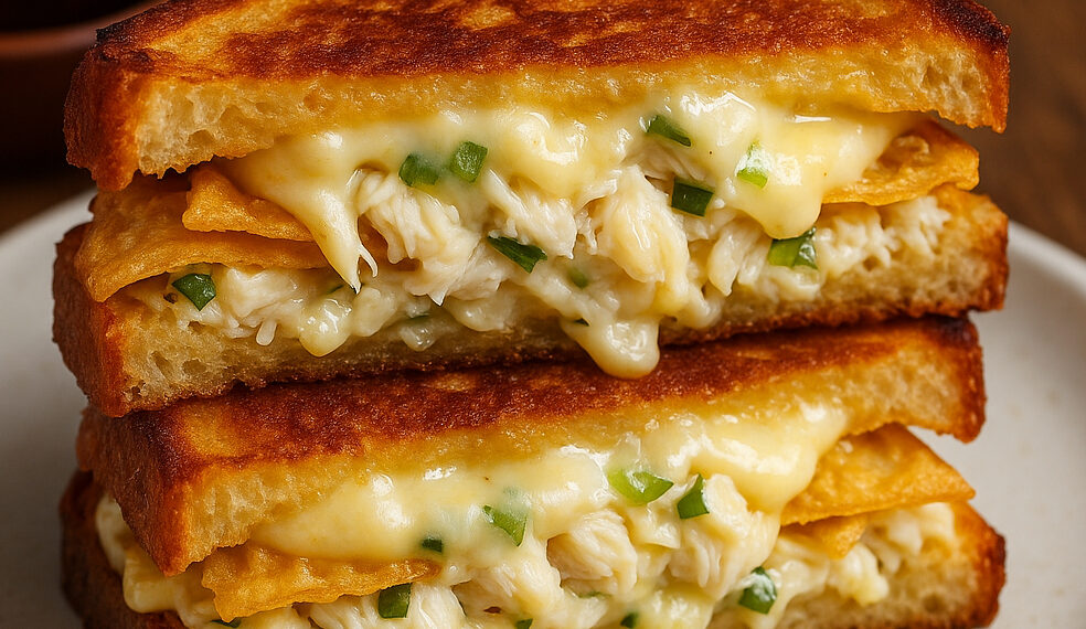 Wonton Crab Grilled Cheese