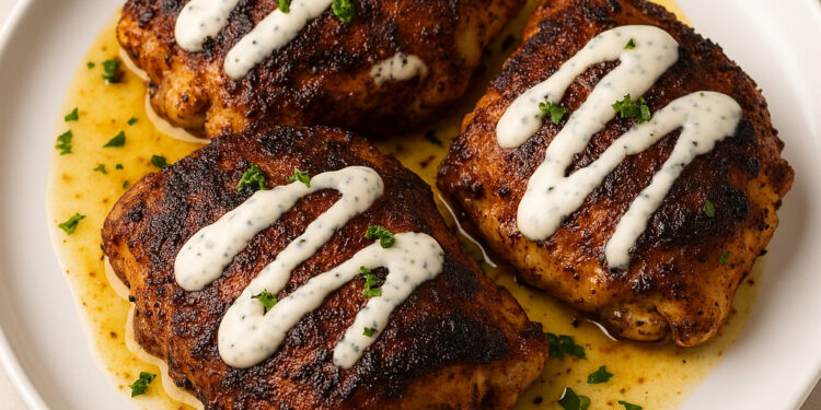 Blackened Ranch Pan-Fried Chicken Thighs