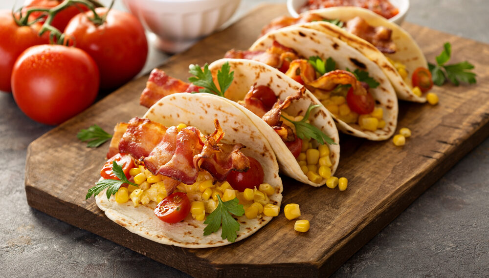 Sheet Pan Sweet Potato-Orange Breakfast Tacos