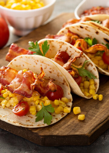 Sheet Pan Sweet Potato-Orange Breakfast Tacos