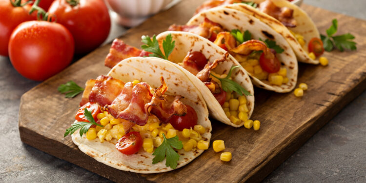 Sheet Pan Sweet Potato-Orange Breakfast Tacos