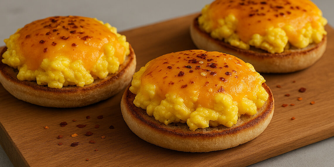 Spicy Egg and Cheese Muffin Melts