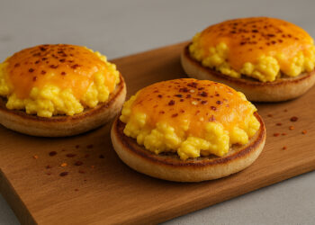 Spicy Egg and Cheese Muffin Melts