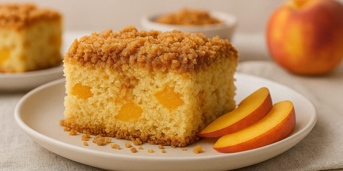 Moist Peach Coffee Cake